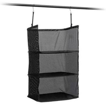 InnovaGoods Estantería Plegable Organizadora De Maletas Organizador para Maletas, 45 cm, Negro