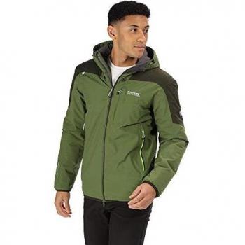 Regatta Langa - Chaqueta de Senderismo Impermeable y Transpirable con Capucha y Aislante para Hombre, Hombre, Color Cypress Green/Bayleaf, tamaño XXXL