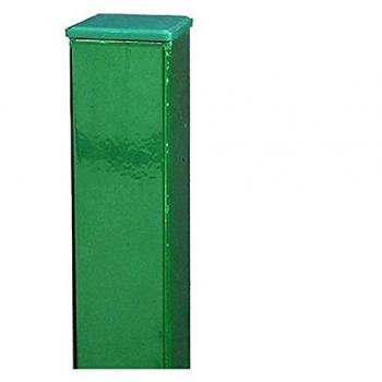 Palo Cuadrado de Acero Verde para Cancelas - Altura 130 cm, Ancho 5 cm, Largo 5 cm