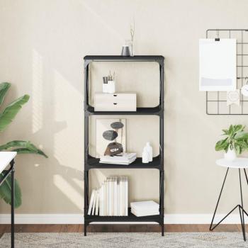 vidaXL 4-Tier Bookcase - Black, Dimensions: 59x35x132 cm, Material: Engineered Wood