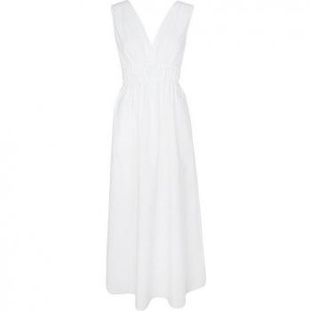 Vestido midi blanco Bornite ECOALF - Diseño sostenible para mujer