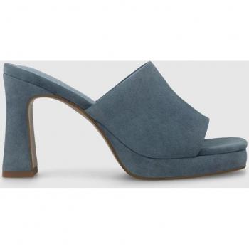 Mules de mujer Lodi en ante azul con plataforma