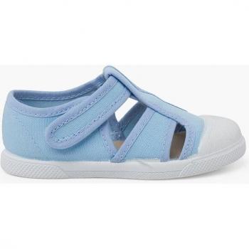 Sandalias de bebé niño de lona blandita tipo cangrejera