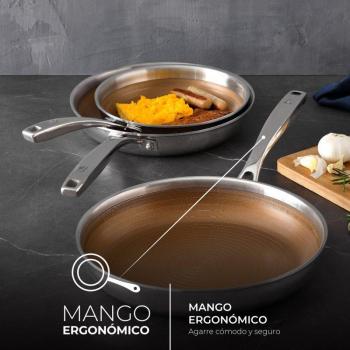 Sartén Masterpro Giro Gold Acero Inoxidable Plateado Ø 20 Cm