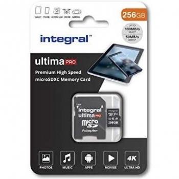 Integral 256GB Micro SD Card 4K Video Premium High Speed Memory Card SDXC Up to 100MB s Read Speed and 50MB s Write speed V30 UHS-I U3 Class 10
