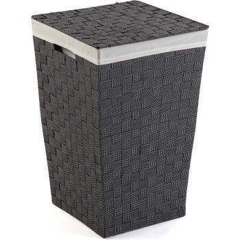 Cesto de Ropa Versa Miren con Asas, para Cocina, Baño o Vestidor, Medidas (Al x L x An) 30 x 4,3 x 30 cm, Color Gris Oscuro