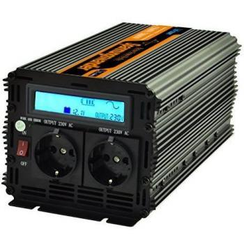 Inversor electrico de 1500 3000w transformador de voltaje de 12v a 220v de onda sinusoidal pura LCD