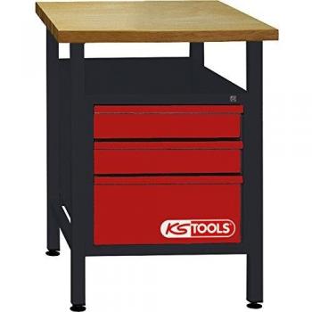 Banco de trabajo profesional con 3 cajones, dimensiones 840x600x600mm