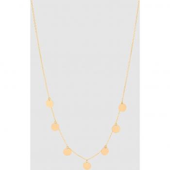 Collar de círculos entrelazados de oro amarillo con diseño elegante