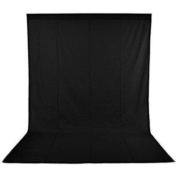 Neewer 10 x 20 pies / 3 x 6M - Fondo fotográfico, plegable telón de fondo de 100% pura muselina para estudio fotográfico, fotografía, vídeo y televisión, negro