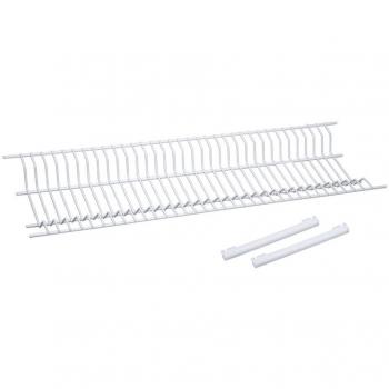 Sauvic 92200 - Escurreplatos Armario plastificado 85 cm, con 2 regletas, color blanco, 85 x 25 x 5 cm