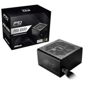 Fuente de Alimentación Asrock PRO-650B 650W ATX 80+ Bronze Negra