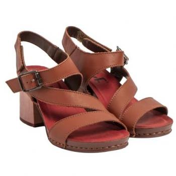 Sandalias de tacón Art 1872 I Wish para mujer de piel color marrón, altura del tacón 6 cm
