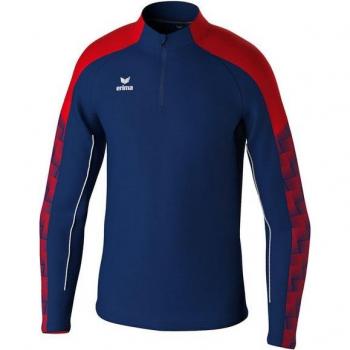 Erima Evo Star Junior Half Zip Training Sweatshirt - New Navy/Red 116 cm