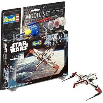 Revell Revell-ARC-170 Star Wars Set ARC-170 Fighter, en Kit Modelo con Base Accesorios, fácil Pegar y para pintarlas, Escala 1:83
