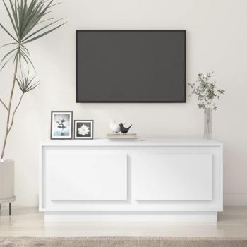 Mesa de centro blanca 102x50x44 cm en madera contrachapada