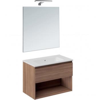 Mueble de baño Cosmic con lavabo, espejo y aplique
