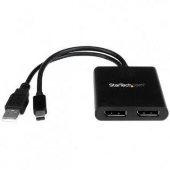 StarTech.com Mini DisplayPort to 2x DisplayPort MST Hub - Dual Monitor Splitter - mDP 1.2 to DP (MSTMDP122DP)
