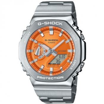 Reloj Hombre Casio G-Shock OAK G-STEEL VIVID ORANGE, resistente al agua hasta 200 metros, cronómetro, temporizador de cuenta regresiva, alarma multifuncional, luz LED automática, diseño robust