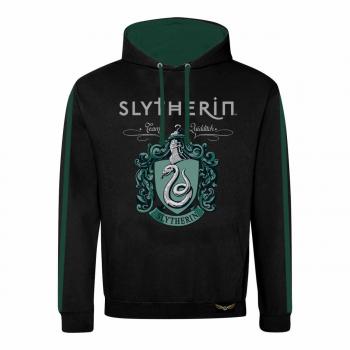 Sudadera con capucha unisex negra de Harry Potter - Slytherin - talla XXL