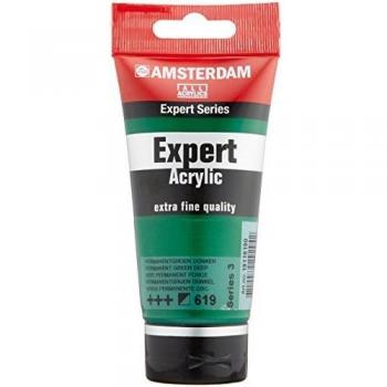 Pintura acrílica Amsterdam Expert 75 ml - Verde permanente profundo - Serie 3