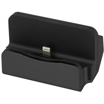 Base de carga conector Lightning carga rápida y sincronización negro