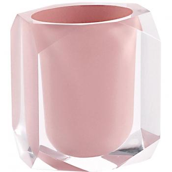Gedy Chanelle Portacepillos, Resina, Rosa, 7 X 9 X 10.5