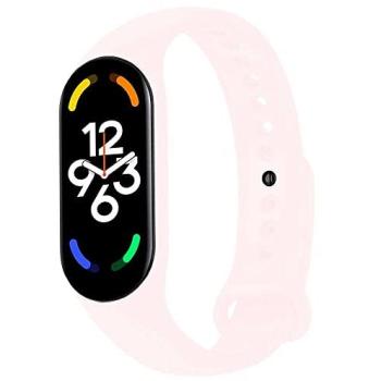 Correa de Silicona Suave Flexible Rosa Mate Compatible con Xiaomi Mi Band 5/6/7 y Amazfit Band 5 Pulsera de Recambio