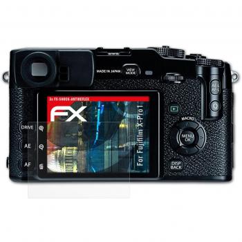 3 x atFoliX Anti-Choque Lámina Protectora de Pantalla Fujifilm X-Pro1 Antichoque Película Protectora - FX-Shock-Antireflex