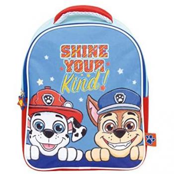 Mochila Escolar Paw Patrol - Multicolor - 28x23x9.5cm - Fabricada en Poliéster - Mochila Mediana con Cierre de Cremallera y Asas Regulables - Patrulla Canina