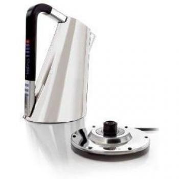 BUGATTI, Vera, Hervidor de agua eléctrico con ajuste de temperatura y temporizador, Capacidad 1,75 litros, 2400 W, Acero inoxidable, Color Blanco