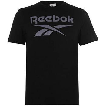 Reebok GS Stacked tee Camiseta, Hombre, Negro/Silver-Rp, S
