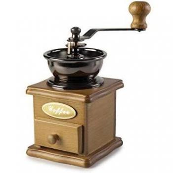 IBILI - Molinillo de Café Manual, Diseño Retro, Material Madera y Acero, Color Marrón Claro