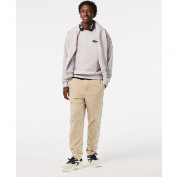 Sudadera Gris Lacoste Jooger Loose Fit con Insignia de Cocodrilo