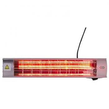 Estufa eléctrica de patio montada en metal plateado 2000 W ecológica sin emisiones para exterior Bromo