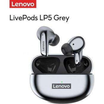 Auriculares Inalámbricos Lenovo LP5 Bluetooth 9D Estéreo Impermeables con Micrófono para iPhone 13 y Xiaomi