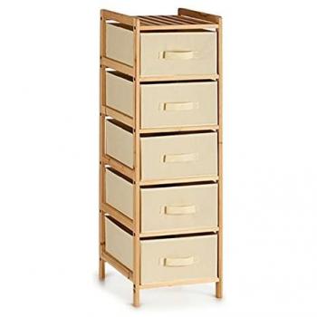 Cajonera Kipit de 5 Cajones Multicolor en Madera Textil (34 x 103 x 36 cm)