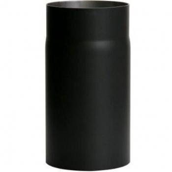 Kamino - Flam – Tubo para chimenea y Estufa de leña, Conducto de humos, Tubo vitrificado –  resistente a altas temperaturas – EN 1856 – 2 – Negro, Ø 130 mm/longitud 250 mm