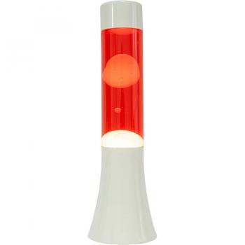 Lámpara de lava mini Fisura roja y blanca