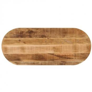 Tablero de mesa ovalado madera maciza mango rugosa 100x40x2,5cm