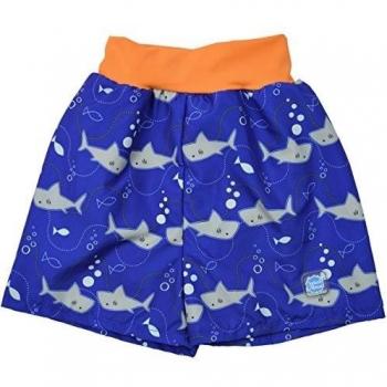 Splash About HNBSSOXL - Pantaloncito pañal para bebé niño, color naranja con diseno de tiburones, 12-24 meses