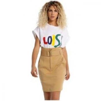 Falda Paper Bag Twill de Lois Jeans en color marrón - Estilo elegante y moderno