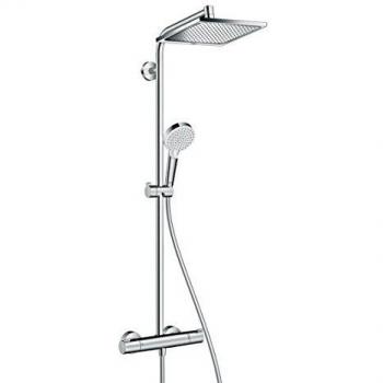 hansgrohe 27281000 Crometta E 240 sistema de ducha, 2 tipos de chorro, ahorro de agua, cromo