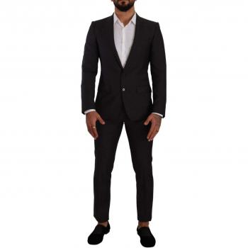 Dolce & Gabbana Black MARTINI Single Breasted 2 Piece Suit - IT46 | S, Male, Black Wool, Size: S