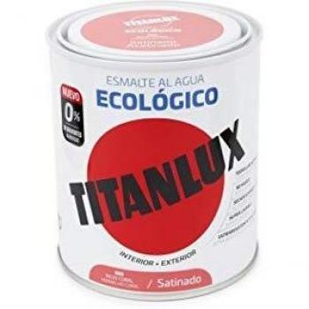 Titanlux Esmalte Al Agua Titanlux Ecológico Satinado 750 Ml, 553 Rojo Coral