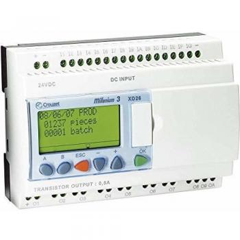 Crouzet Millenium 3 Essential Logic Module 24V DC with 16 Inputs (Analog/Digital) and 10 Relay Outputs