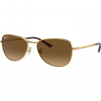 Ray-Ban RB3733 Unisex Pilot Sunglasses Gold Polarized 001/M2 Size 59