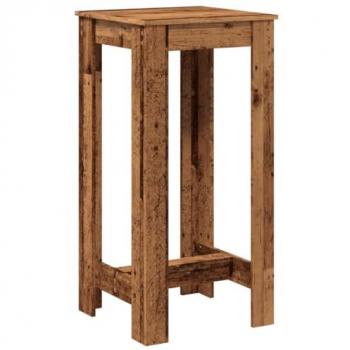 Mesa Alta de Bar de Madera de Ingeniería Envejecida 51x50x103,5 cm