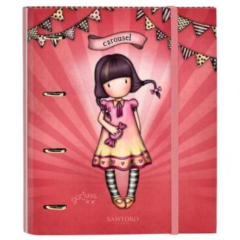 Carpeta Gorjuss Fairground Carousel 4 Anillas 30mm con Recambio Safta 27x32x3,5cm