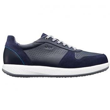 Sven Joya Men's Wide Fit Dark Blue Leather Sneakers